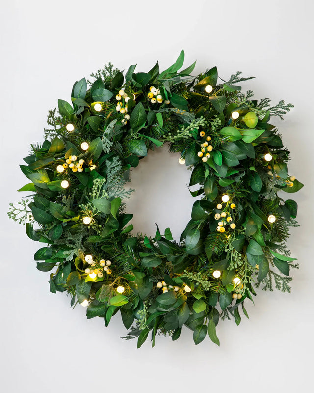 Grinalda Verde Natural Com LED 90 cm