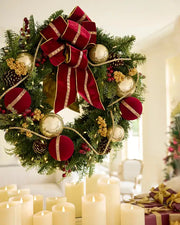 Coroa de Natal de Luxo Para Porta 70cm