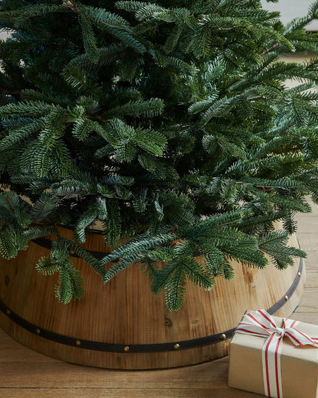 Saia Rígida de árvore de Natal de barril de madeira