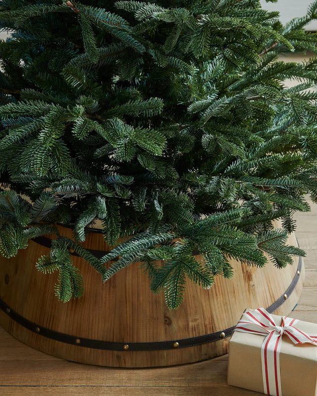 Saia Rígida de árvore de Natal de barril de madeira