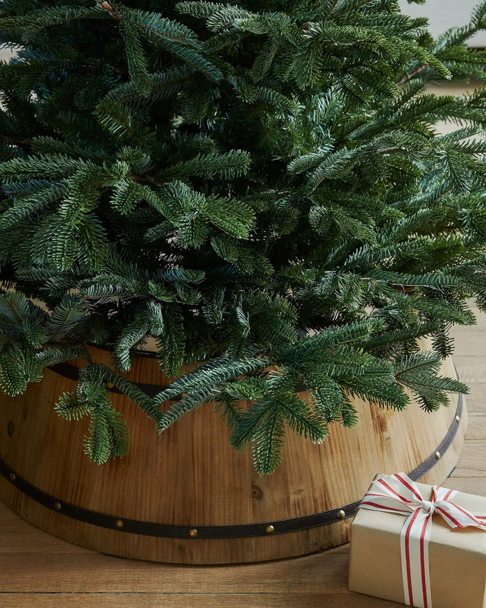 Saia Rígida de árvore de Natal de barril de madeira
