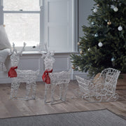 Figura de Natal Renas e Treno iluminados