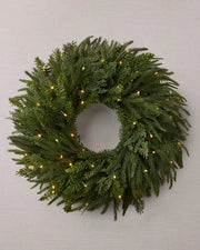 Grinalda de Natal 90 cm com LED e Folhagens Verdes
