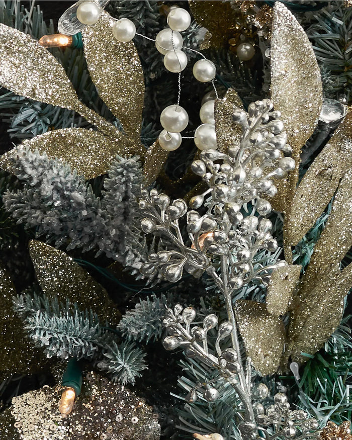 Grinalda Nevada Champagne Com LED 90 cm