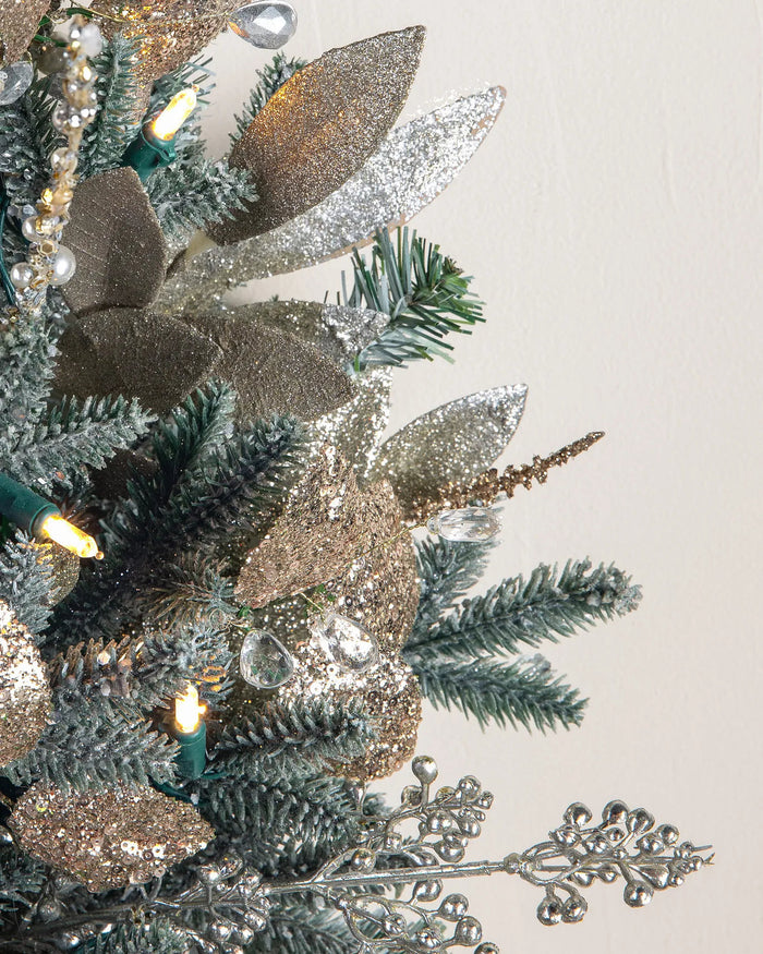 Grinalda Nevada Champagne Com LED 90 cm