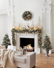Grinalda Nevada Champagne Com LED 90 cm