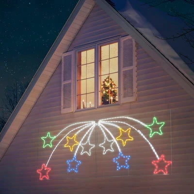 Luz de corda com efeito de estrela cadente em LED