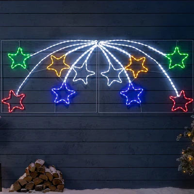 Luz de corda com efeito de estrela cadente em LED