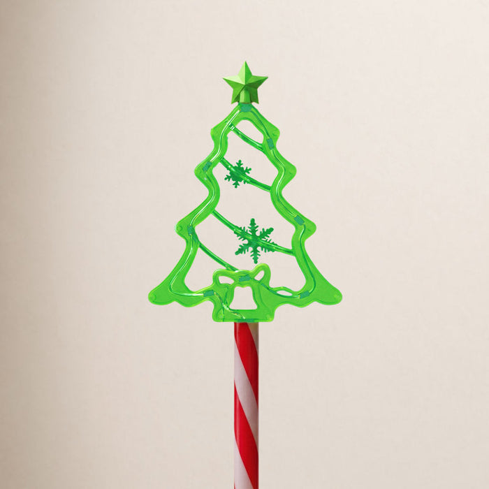 Mini Árvores de Natal Solares com LED – Kit com 10 Peças