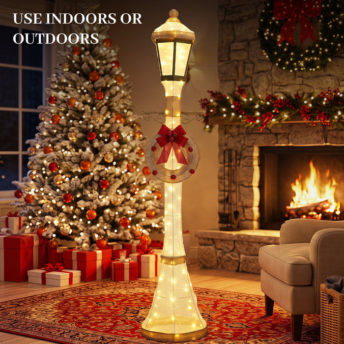 Postes Natalinos Iluminados com LED – Kit com 2 de 1,83 m