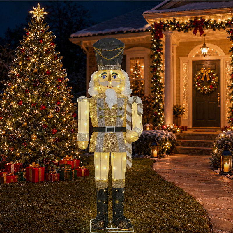 Soldado Quebra-Nozes Natalino Iluminado com LED – 1,52 m